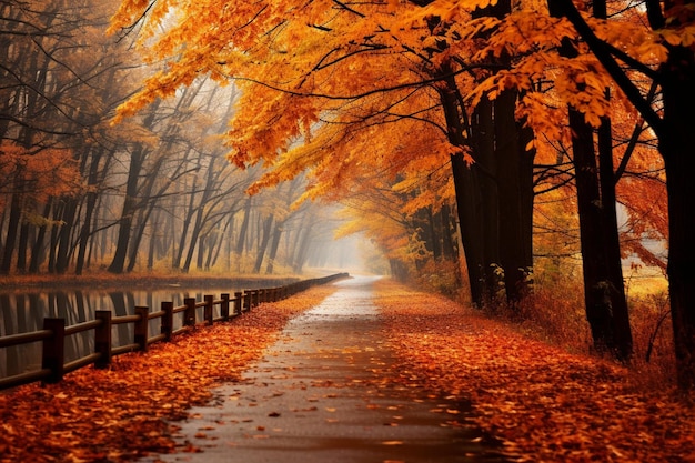 Photo remarkable landscape of colorful autumn wanaka lake with sunrise in the fresh morning ai image