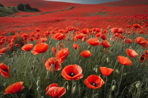 Photo remembrance day poppy red poppies