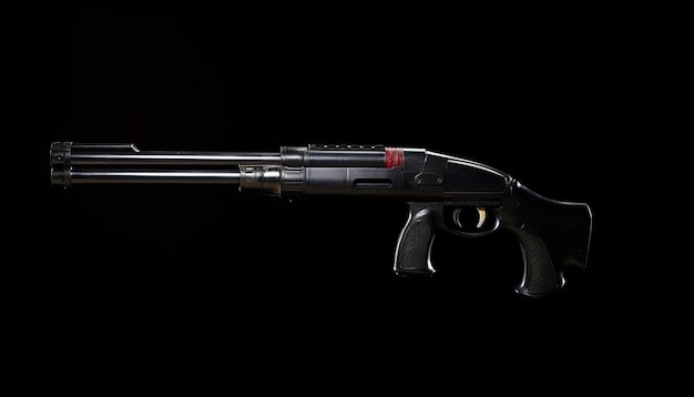 Remington 870 черный фон студийный свет