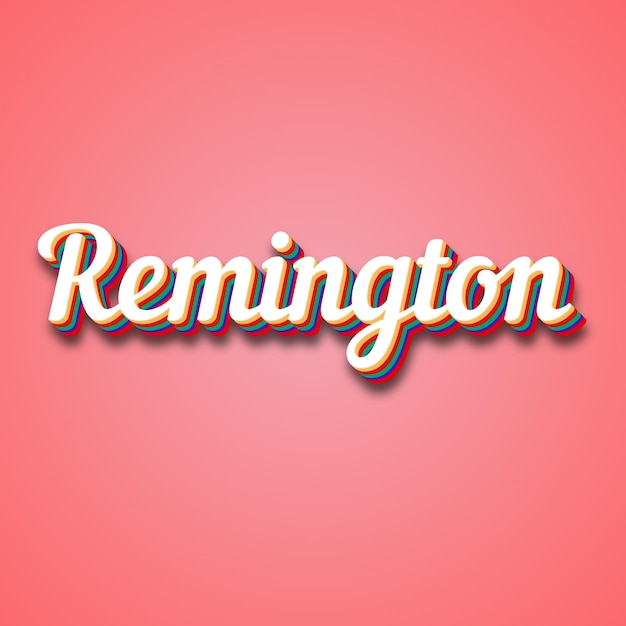 Remington Text Effect Photo Image Cool