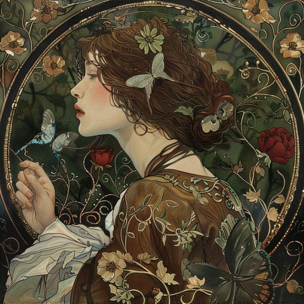 Foto ricorda la pittura art nouveau