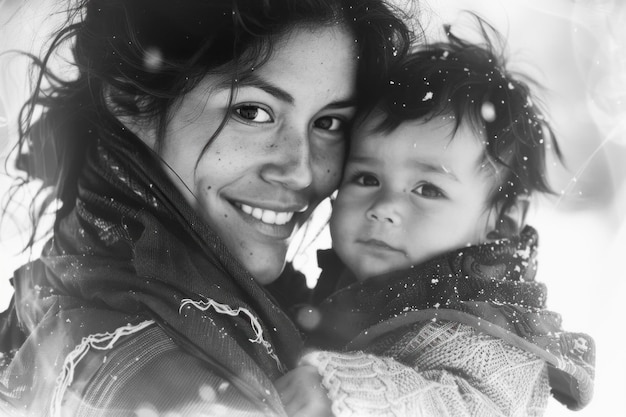 Воспоминания о любви черно-белые фотографии ностальгические воспоминания о любящей семье взгляд на прошлые нежные моменты между матерью и ее ребенком искренние эмоции