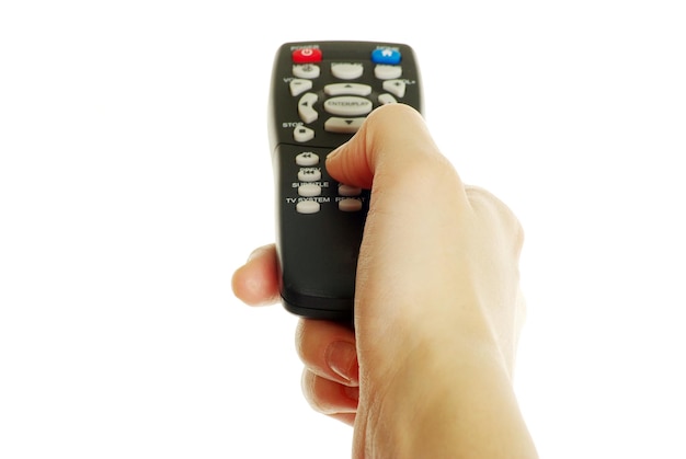 Remote control in hand