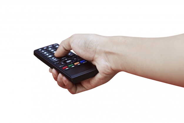 Remote control in hand