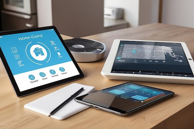 Remote home control system on a digital tablet or phone