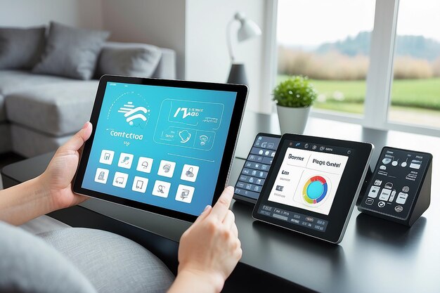 Remote home control system on a digital tablet or phone