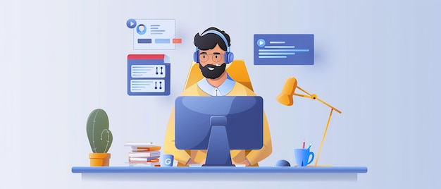Remote Project Manager die een wereldwijd team coördineert