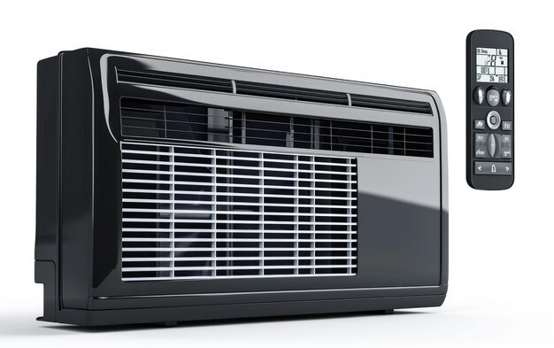 RemoteControlled Black Window Air Conditioner Window Air Conditioner with Remote Black