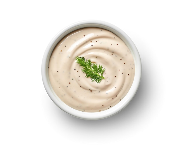 Remoulade Sauce isolated on white background