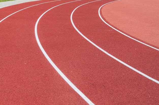 Renbaan voor het atletenlandschap