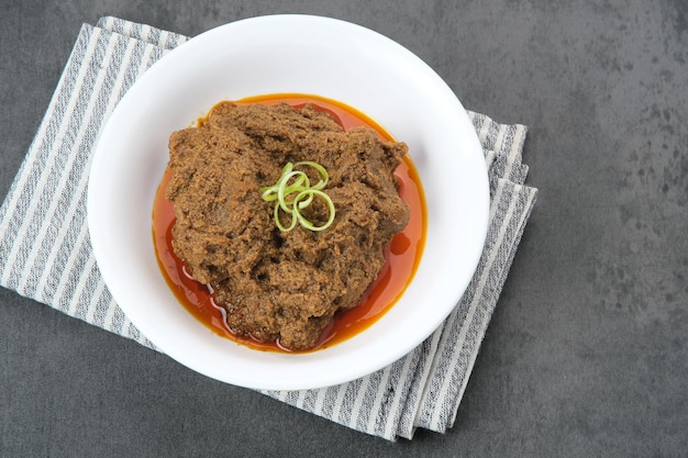 Rendang Daging Sapi traditioneel voedsel uit Padang Indonesië