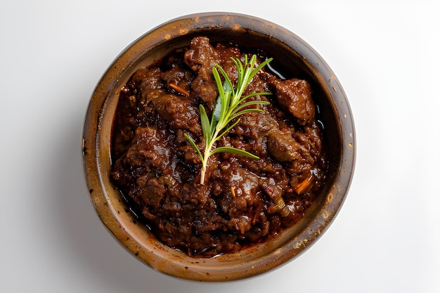 rendang isolated on white background