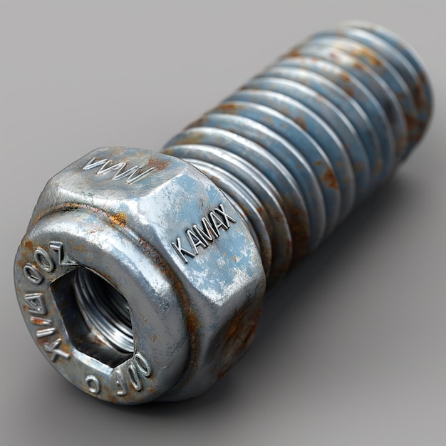 Render of automotive hightech parts gear screw nuts and bolts