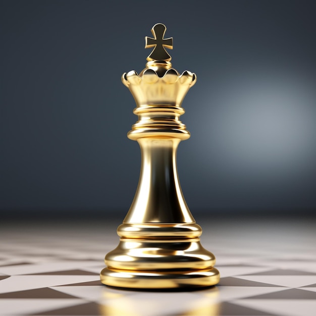 Render the king chess pieces on the chess board Ai generated art