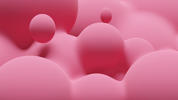 Render of pink cloud ball