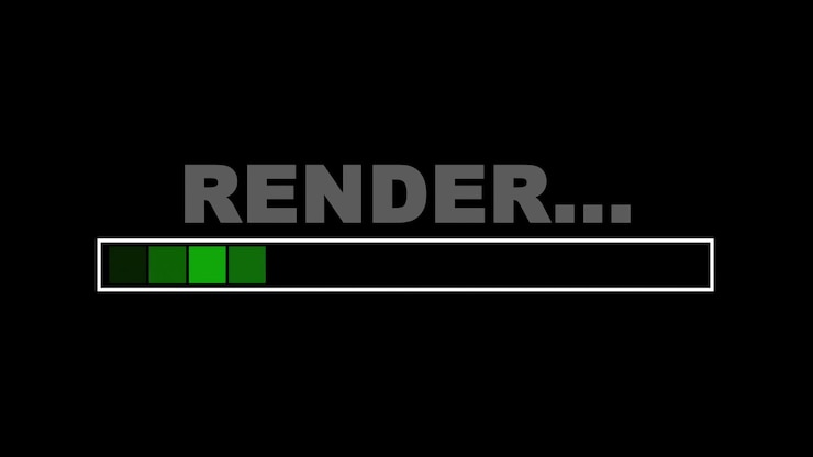 Photo render progress bar