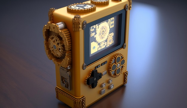 Render of a steampunk game Ai generated art