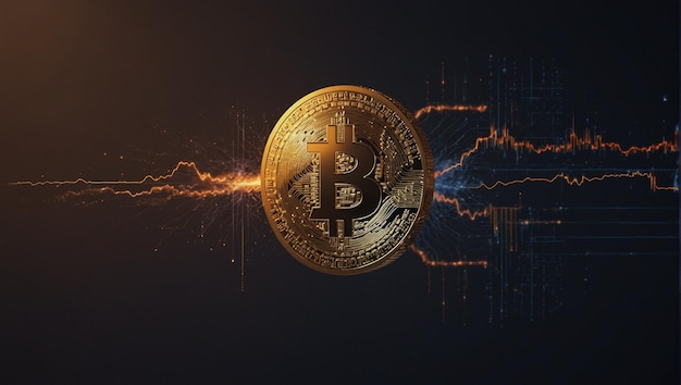 rendered bitcoin isolated background