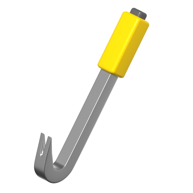 rendering 3d icon crowbar tool