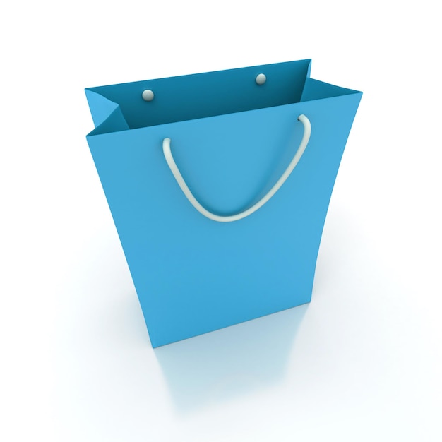 Rendering of a blue shopping bag