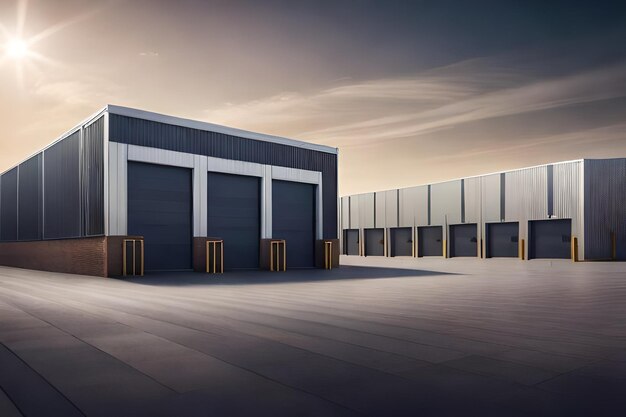 Photo a rendering of a garage door with the word garages on the left.