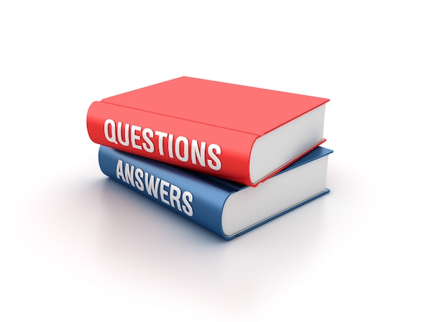 Rendering Illustration of Questions and Answers Books