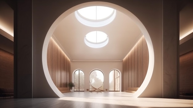 A rendering of the interior of the new chapel.