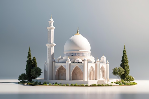 Photo rendering mosque