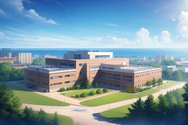 A rendering of the university of michigan building.