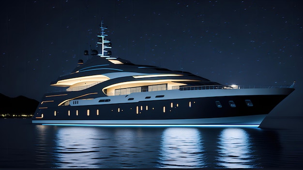 A rendering of the yacht the yacht