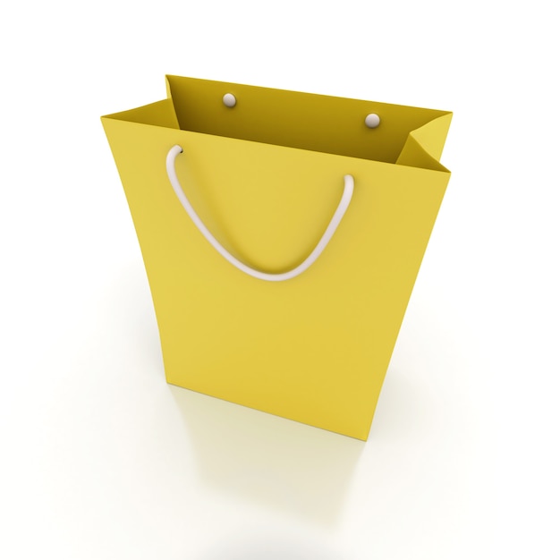 Rendering of a yellow shopping bag