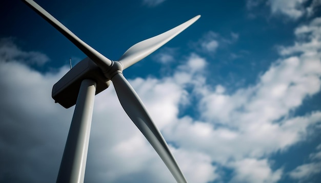 Foto energia rinnovabile che trasforma il vento in energia per l'industria sostenibile generata dall'intelligenza artificiale