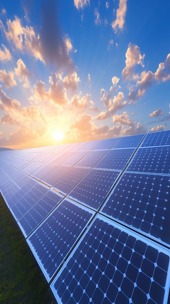 Renewable power Photovoltaic solar panels alternative electricity sources sustainable energy Verti