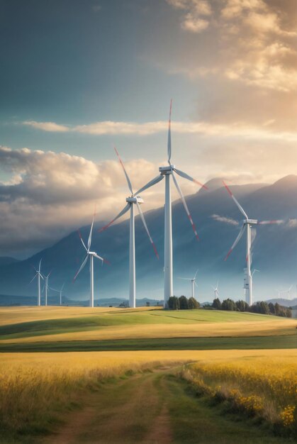 風力エネルギーを利用してクリーンな電力を生み出す再生可能資源