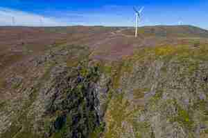 Photo renewable rhythms wind turbines of serra da freita arouca portugal