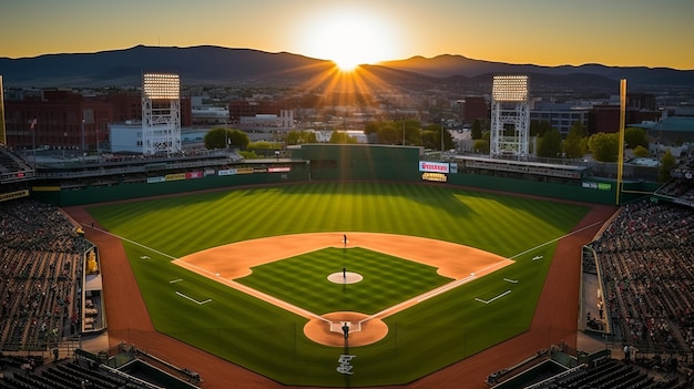 Reno Aces Greater Nevada Field Sunset