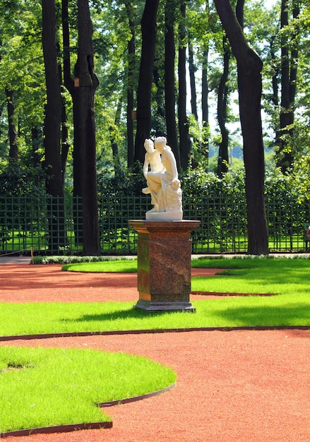 Renovated summer garden park in st petersburg