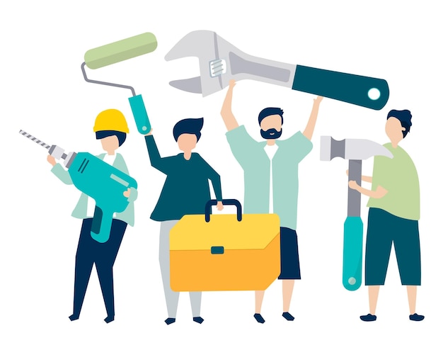 Renovatie png illustratie doorzichtige achtergrond