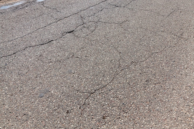 Repair of a broken and damaged paved road