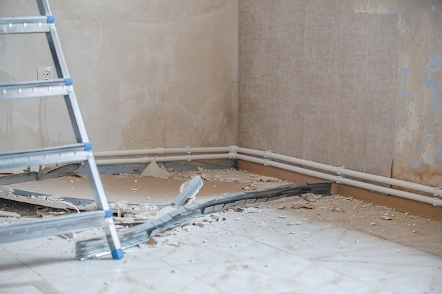 repair work in the house. reconstruction of old housing