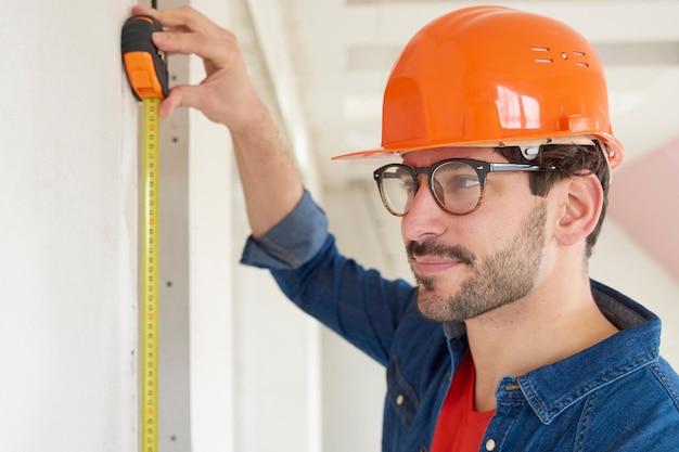 Photo repairman using measuring tape