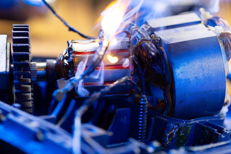 Reparatie van elektrisch gereedschap. Gedemonteerde boor. Gebroken boor metalen detail