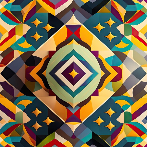 Repeating geometric seamless pattern