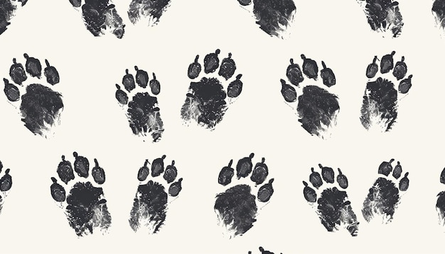 Photo a repeating pattern of animal footprints