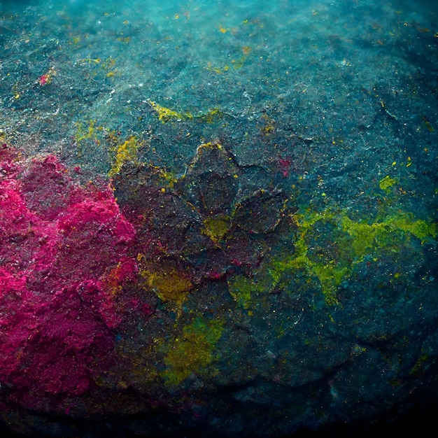 Repeating texture stone with splatter neon paint