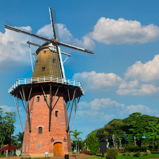 Replica van de Nederlandse windmolen in Holambra, Brazilië