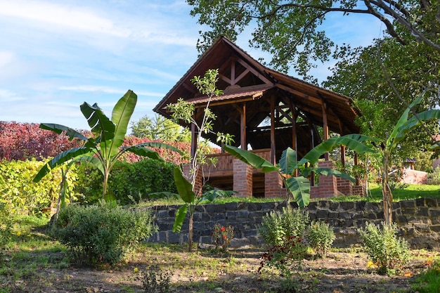 Replica van Saung sorondoy, een typisch woongebouw in West-Java