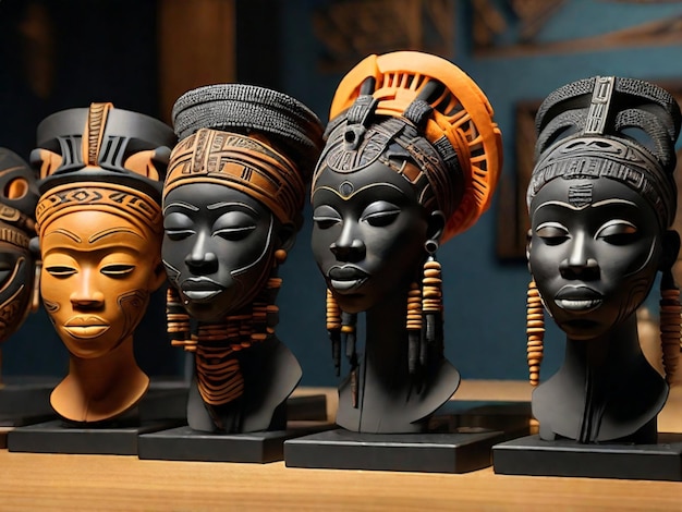 3Dプリントモデルの複製 アフリカのマスク 伝統的な衣装 楽器など 黒人文化の豊かな多様性を祝う