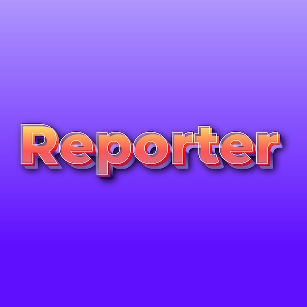 ReporterText effect JPG gradient purple background card photo