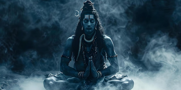 Photo representation of the hindu deity shiva symbolizing destruction and transformation concept hinduism deity shiva destruction transformation